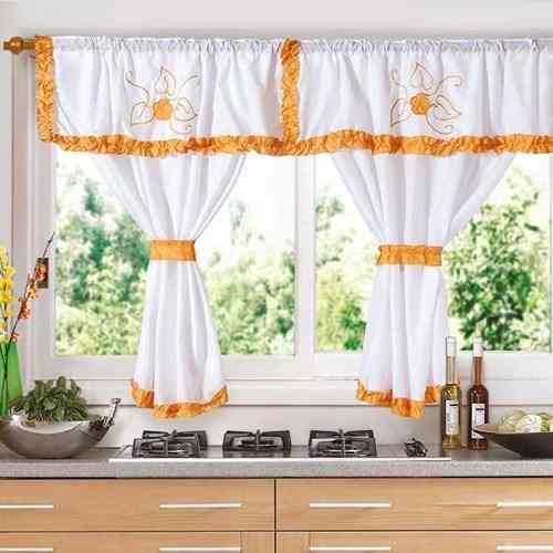 Cortinas de cocina para ventanas abatibles