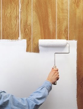 estudiar Descompostura fluido Cómo pintar el revestimiento de madera de una pared - Albañiles